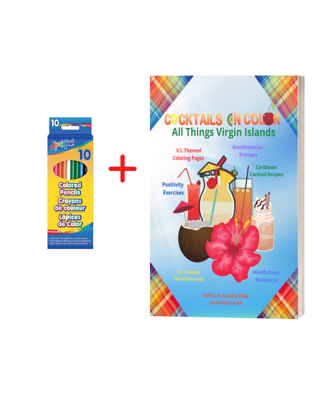 Bundled Set: All Things Virgin Islands Book Plus Colored Pencil Set