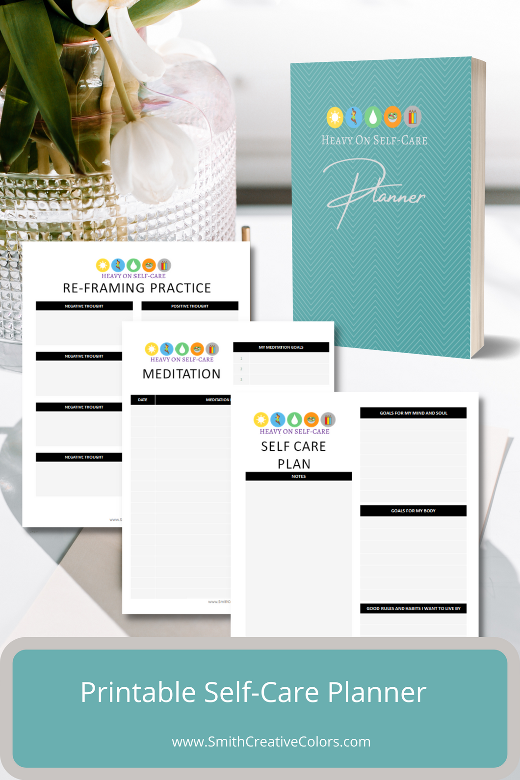 Heavy On Self-Care Printable Planner - 35 pages